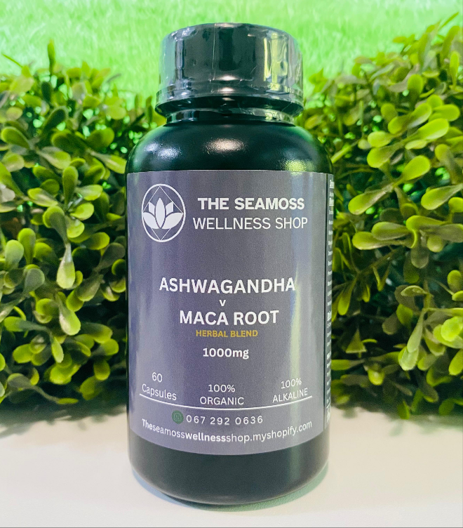 ASHWAGANDHA v MACA ROOT 500mg 60 CAPSULES